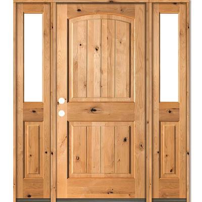 Krosswood Doors 36 in. x 80 in. Rustic Knotty Alder Arch Top V