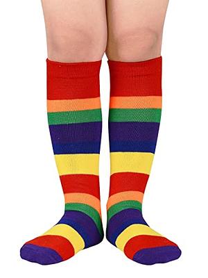 Rainbow Socks Knee High Socks Toddler Girls Crazy Socks Cotton