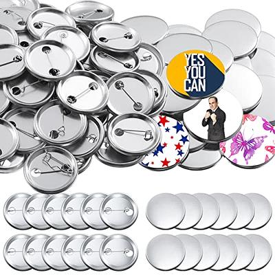 150 Pcs Round Button Parts Blank Button Making Supplies Metal Button Badge  Sets for Button Maker Machine, Include Metal Shells Metal Back Cover Clear  Film Components (Silver, 37 mm/ 1.46 Inch) - Yahoo Shopping