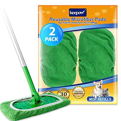 KEEPOW Reusable Wet Pads Compatible with Swiffer Sweeper Mop