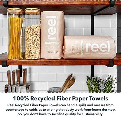 KitchLife Reusable Bamboo Paper Towels - 3 Rolls = 12 Months Supply, Washable and Recycled Paper Rolls, Zero Waste Sustainable, Environmentally