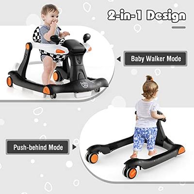 Babyjoy Foldable Baby Activity Walker with Adjustable Height& Detachable  Seat Cushion