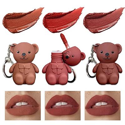 Pink Bear Lip Gloss Keychain 