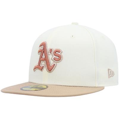 Atlanta Braves New Era Chrome Rogue 59FIFTY Fitted Hat - White/Pink