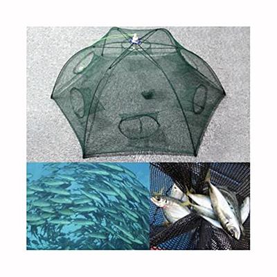 8 holes Fishing Bait Trap Crab Net Shrimp Cast Dip Cage Fish