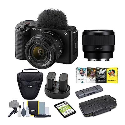 Sony Alpha ZV-E10 - APS-C Interchangeable Lens Mirrorless Vlog Camera -  Black (ILCZV-E10/B)