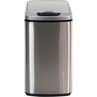 Rubbermaid Refine Stainless Steel Indoor Trash Can With Open Lid 15 Gallon  Silver (2147581) : Target