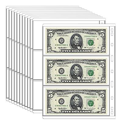 Coin Collection Supplies Pages for Collectors, 12 Sheets Coins Holder Album  Book Sleeves, Collecting Binder Protectors for Silver Dollar Bill Quarters  Penny Stamp Currency (42 Pockets) 