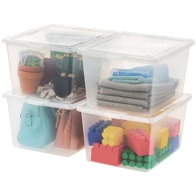 Iris Usa 10pack 5qt Stackable Plastic Storage Bins With Lids And