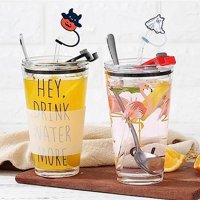 Flower Straw Cover Cap for Stanley Cup Silicone Straw Topper Compatible  with 30&40 Oz Tumbler with Handle,Straw Tip Covers 10mm 0.4in for Straw Tip  Covers (8Pcs Straw Cover) 