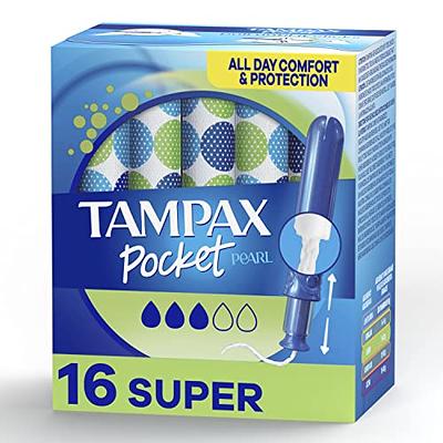  Tampax Pocket Pearl Tampons, Regular/Super/Super Plus