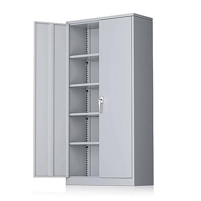 Atripark Metal Storage Cabinet with Lock, Lockable Garage Tool Cabinet with  Doors and Shelves, Tall Steel Cabinet for Garage, Heavy-Duty Black File  Cabinet for Home Office, Gym, School - Yahoo Shopping