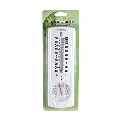 Springfield Vertical Thermometer and Hygrometer, Indoor Outdoor  Thermometer, Wireless Humidity Meter for Patio, Garden, or Nursery areas  (9.125-Inch)