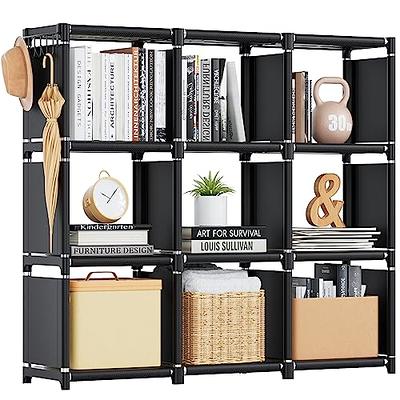 Mavivegue Book Shelf, 9 Cube Storage Organizer, DIY Bookcase, Metal Cube  Bookshelf, Tall Book case for Bedroom, Living Room,Office, Closet Storage  Organizer, Black Cubicle Storage Rack - Yahoo Shopping