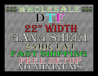 Dtf Transfers, Prints, Custom Dtf Transfers Ready For Press, Full Color Bulk  Wholesale Print T-Shirt Heat Transfer, Dtf Gang Sheet - Yahoo Shopping