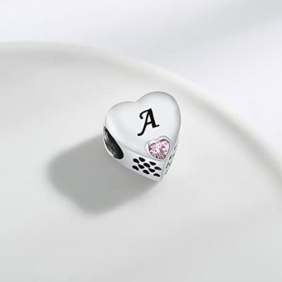 Fancy Sisters Heart Shaped European Bead With Birthstone Spacers