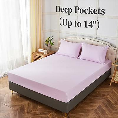 Lux Decor Collection Microfiber Queen Bed Sheets Set, 6 Pc Deep