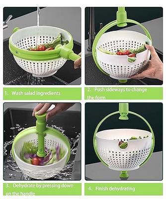 1 foldable vegetable washing basket, press on drainage basket