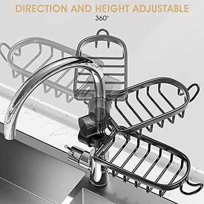 Sponge Holder for Kitchen Thin Faucet Laundry Sink Holder Adjustable  Detachable Faucet Rack, Faucet Rack for Soap, Shampoo, Shower Caddy Shelf,  Black Aluminum - Yahoo Shopping