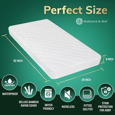 Safe and Sound 1 Pack Bamboo Viscose Crib Mattress Protector, Waterproof  Quilted Crib Mattress Pads, Soft Breathable Bamboo viscoseRayon Baby  Mattress