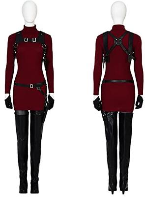 Resident Evil 4 Remake Ada Wong Cosplay Costume Sweater Dress Set with  Gloves