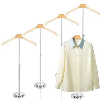 Barydat Adjustable Adult T Shirt Display Flexible Shoulder Stand Portable T  Shirt Display Stand for Vendors Metal Clothing Display Rack Garment Hanger