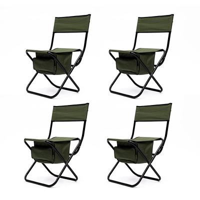 Wilcor Camp Chair for Adults 2 Pack, Heavy Duty Patio Chairs for Campsite