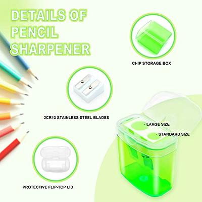 JARLINK 8 Pack Manual Pencil Sharpener, Dual Holes Colorful Sharpener for  No.2/Colored/Art Pencils