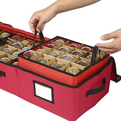 Sattiyrch Underbed Christmas Ornament Storage Box Zippered Closure,Stores  up to 96 of The 3-inch Standard Christmas Ornaments, Xmas Holiday  Accessories Storage Container with Dividers & Two Handles - Yahoo Shopping