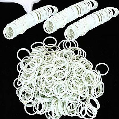 AMUU Rubber Bands1200pcs white small Rubber Band Mini Soft Elastic