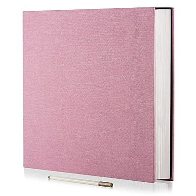  Photo Album Self Adhesive Pages Scrapbook Magnetic Photo Albums  for 4x6 5x7 8x10 Pictures Books with Sticky Pages with A Metallic Pen for  Baby Family Wedding 11x10.6 Purple 40 Pages 