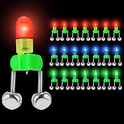 kailund 21Pcs Led Night Fishing Rod Bite Bait Alarm Light with Twin Bells  Ring, Fishing Bite Alarm Indicator Fishing Bells Rod Clip Tip for Fishing -  3 Colors (7 Red, 7 Green, 7 Blue
