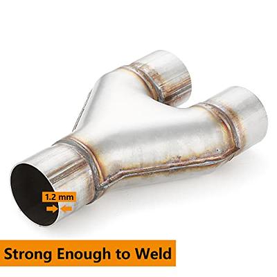 Exhaust Y Pipe 2.5 Inlet, A-KARCK 409 Stainless Steel 2.5 Outlet 10 Long  Y Pipe Withstands High Temperatures - Yahoo Shopping