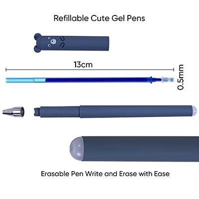Needle Tip Pen 0.5 Black, School Erasable Gel Pens
