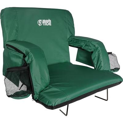 Brawntide BRAWNTIDE Wide Stadium Seat for Bleachers - Stadium Chair with  Back Support, Comfy Cushion, Thick Padding, 2 Steel Bleacher Hook