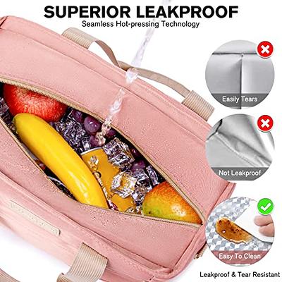 Femuar Lunch Bags for Women/Men, Insulated Lunch Bag for Work Office Picnic - Large Lunch Cooler Bag Leakproof Lunch Box with Adjustable Shoulder