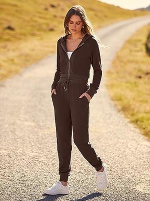 Women's 2 Piece Outfit Tracksuits Shorts Drawstring Hooded Crop