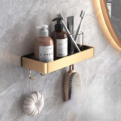 Bathroom Storage Rack Perforation-Free Wall Wall Bathroom Toiletries Storage  Rack-1.38 x 15.75 x 4.92 - Yahoo Shopping