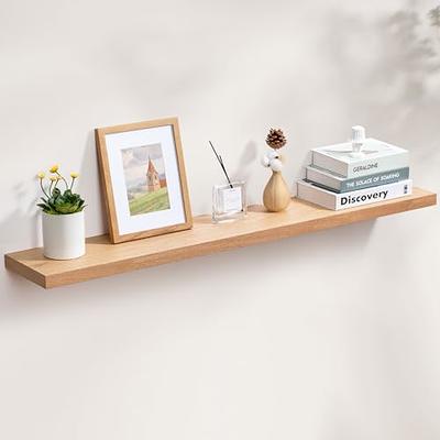  Homeforia Rustic Farmhouse Floating Shelves - Bathroom Wooden  Shelves for Wall Mounted - Thick Industrial Kitchen Wood Shelf - 36 x 6.5 x  1.75 inch - Set of 2 - American Walnut Color : Home & Kitchen