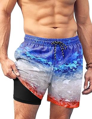 COOFANDY Mens Swim Trunks Quick Dry Swim Shorts with 5 inch Inseam