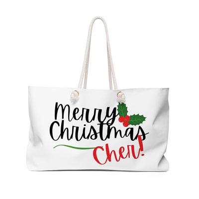 Merry Christmas Cher Cajun Holiday Shopping Bag, Xmas Weekender Go Home For  Tote, Overnight Spend The Night Bag - Yahoo Shopping