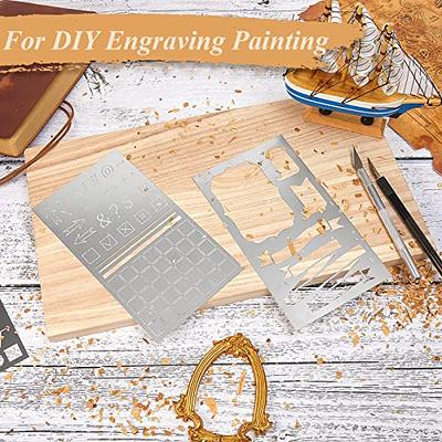 36pcs Letter and Number Stencils DIY Drawing Templates Journal Stencils with A Storage Bag for Notebook Diary Scrapbook