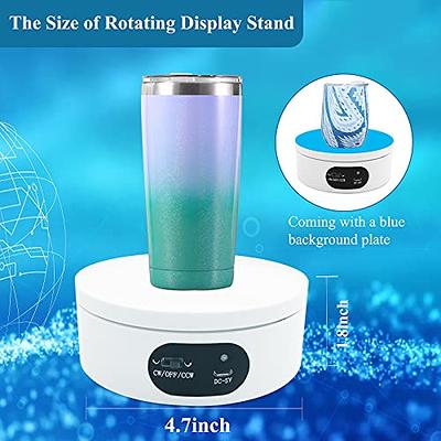 Riomh Turner Cup Display Stand for Epoxy Glitter Tumbler, 360 Degree  Automatic Mute Rotating Turntable, Bling Bling Tumbler Making Supplies  Spinner - Yahoo Shopping