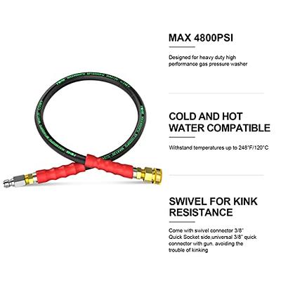 BluShield Pressure Washer Whip Hose, Hose Reel Connector Hose for