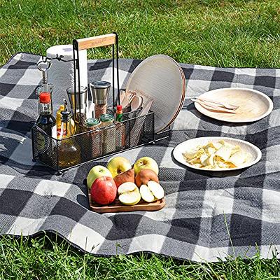 Rustic Wooden Table Caddy, Cutlery Caddy, Condiment Caddy, Handled  Carrier