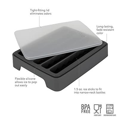 Tovolo Perfect Cube Silicone Ice Tray with Lid - Charcoal