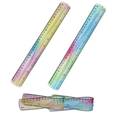 3pcs Flexible Rulers for School 12/8/6 inch Bendable Ruler Soft Plastic  Ruler