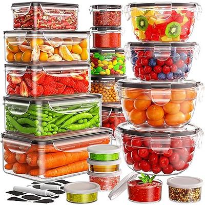 Yinkin 30 Pack Plastic Freezer Containers for Food Storage, Twist Top Food Soup  Storage Containers with Lids, Stackable, Reusable, Leakproof, Airtight,  Stackable, Microwave Safe (Blue) - Yahoo Shopping