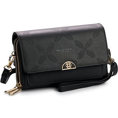 Paulo Serini Crossbody Bag for Women - Phone Wallet Clutch Handbag - Women’s Wristlet Purses - Birthday Gifts for Women