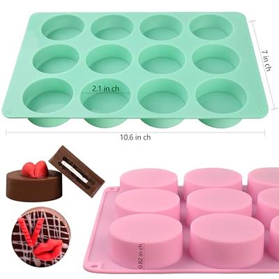 12 Cavity Cylinder Silicone Mould/Round Soap Mold Handmade Shower Steamer  Molds